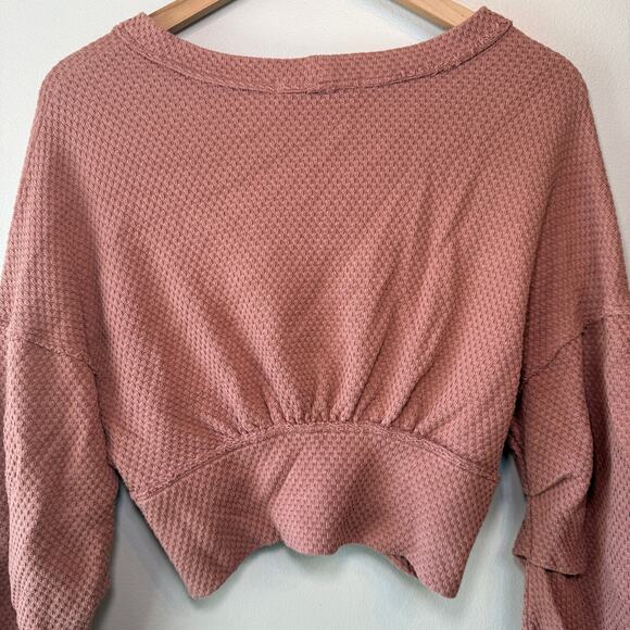 Free People Fall For You Cropped Tee Top Cactus Tint Pink Women's Size X-Small - Picture 7 of 7